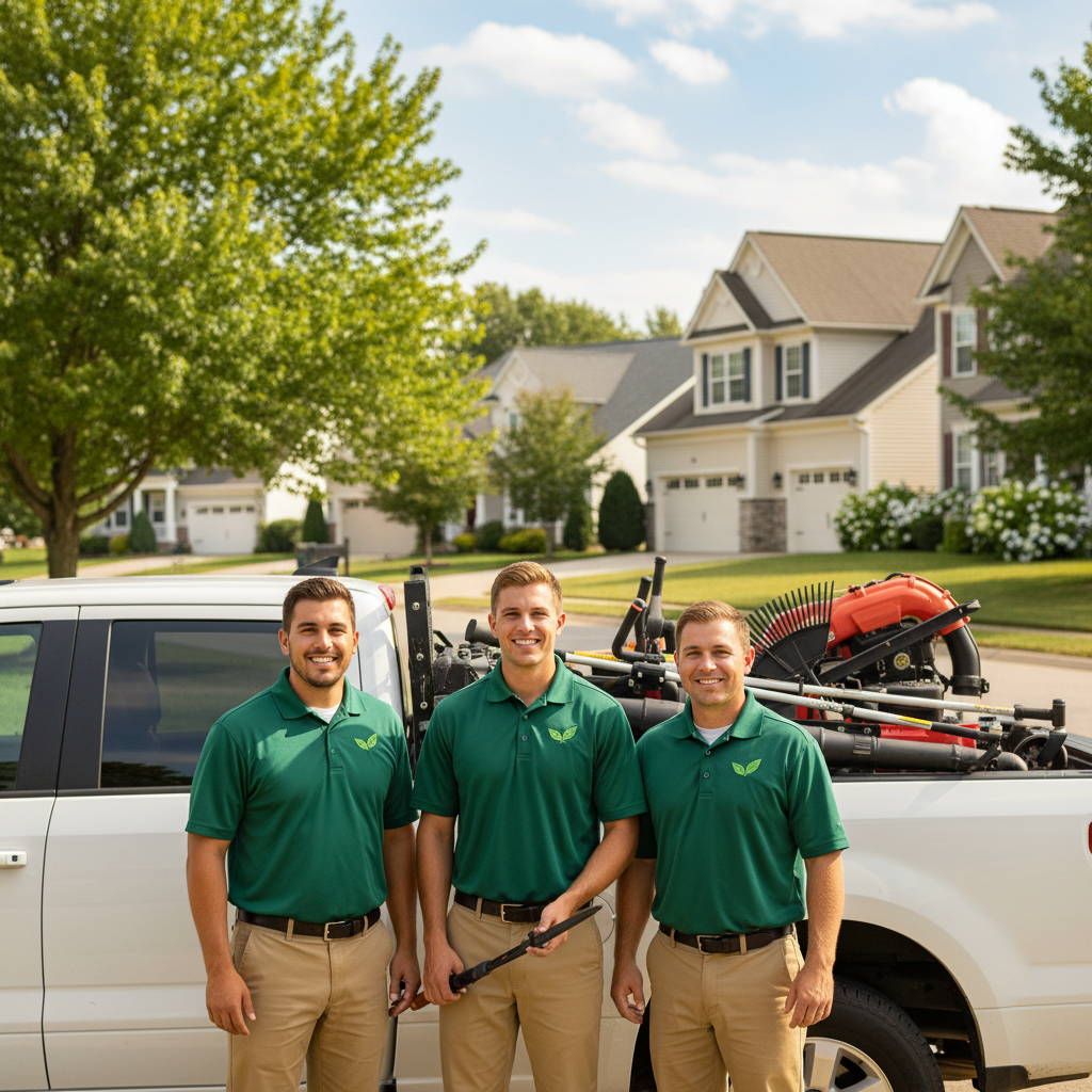The Solid Ground Lawn Care crew